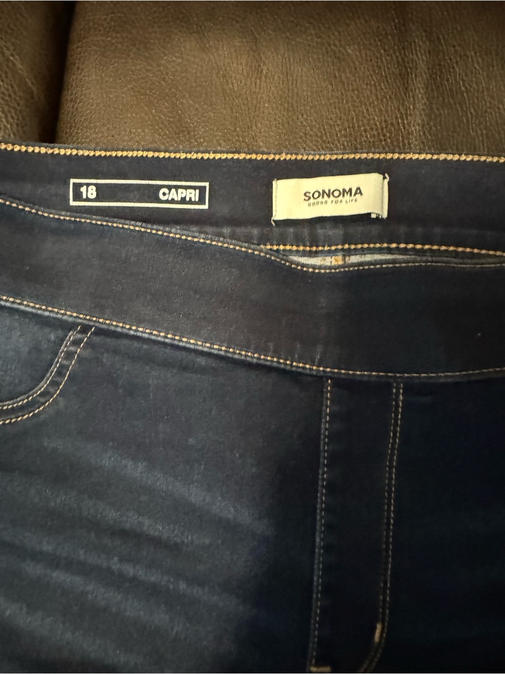 Sonoma Navy Capri Jeans - Dark Blue Stretch Denim